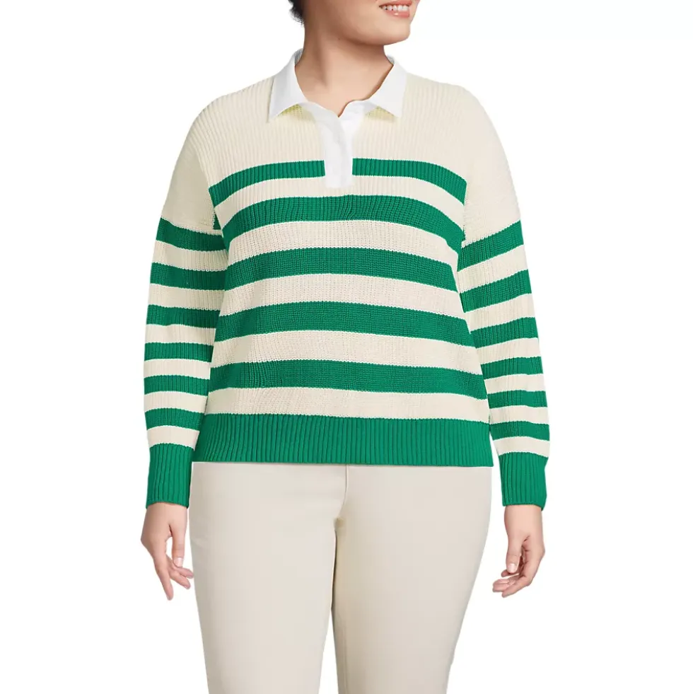 Women's Drifter Rugby with Woven Collar Sweater