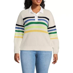 Women's Drifter Rugby with Woven Collar Sweater