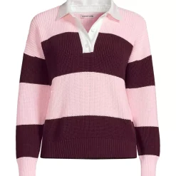Women's Drifter Rugby with Woven Collar Sweater