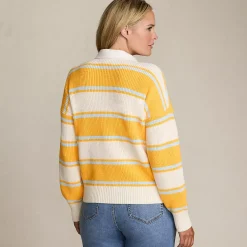 Women's Drifter Rugby with Woven Collar Sweater