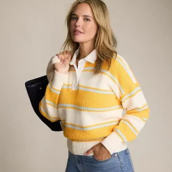 Women's Drifter Rugby with Woven Collar Sweater