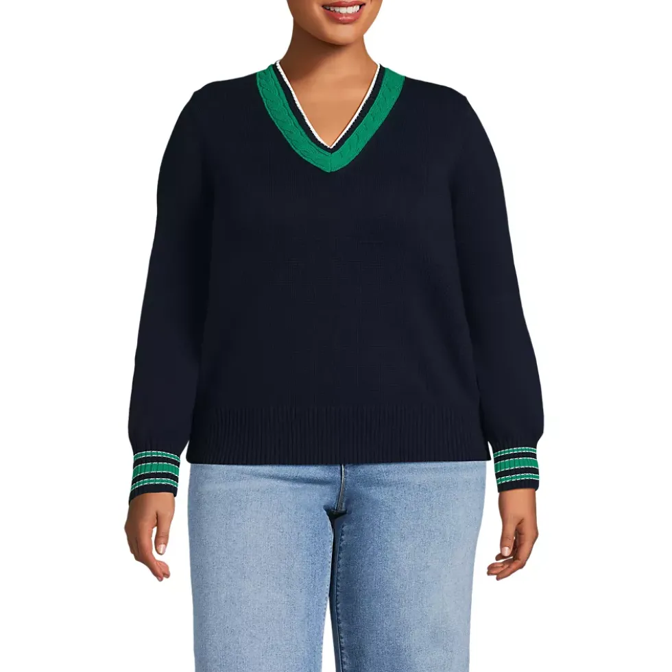 Women's Drifter Set in Sleeve Vneck Sweater