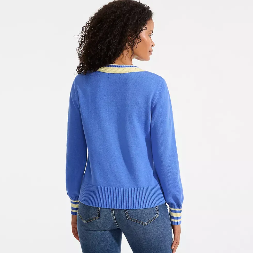 Women's Drifter Set in Sleeve Vneck Sweater