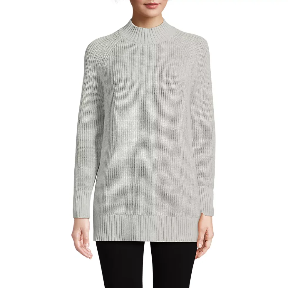 Women's Drifter Shaker Easy Fit Mock Neck Tunic Sweater