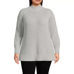 Women's Drifter Shaker Easy Fit Mock Neck Tunic Sweater