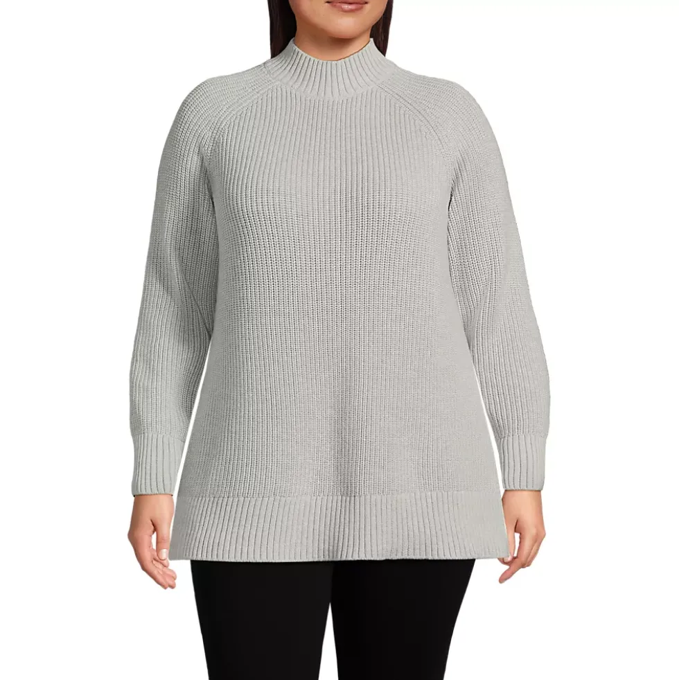 Women's Drifter Shaker Easy Fit Mock Neck Tunic Sweater