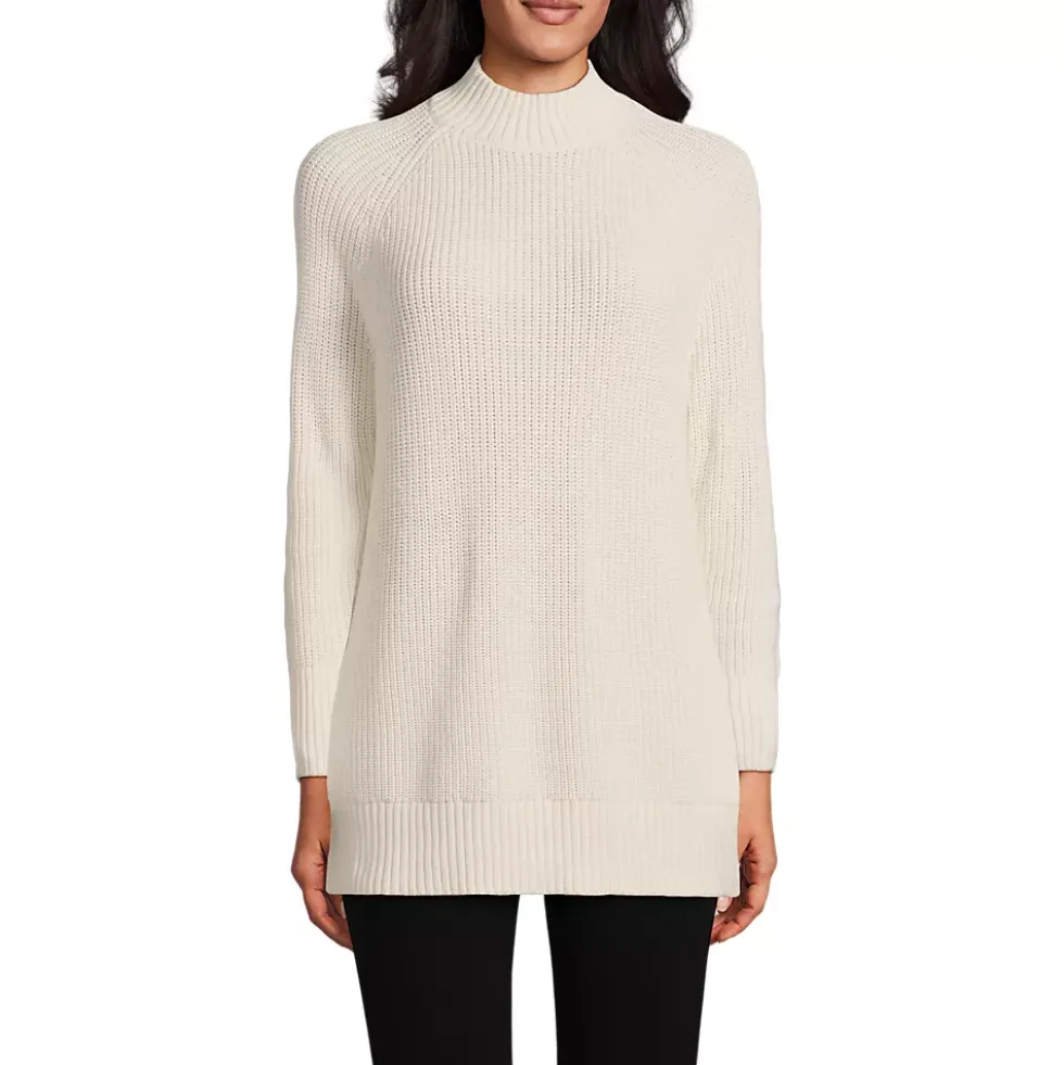 Women's Drifter Shaker Easy Fit Mock Neck Tunic Sweater