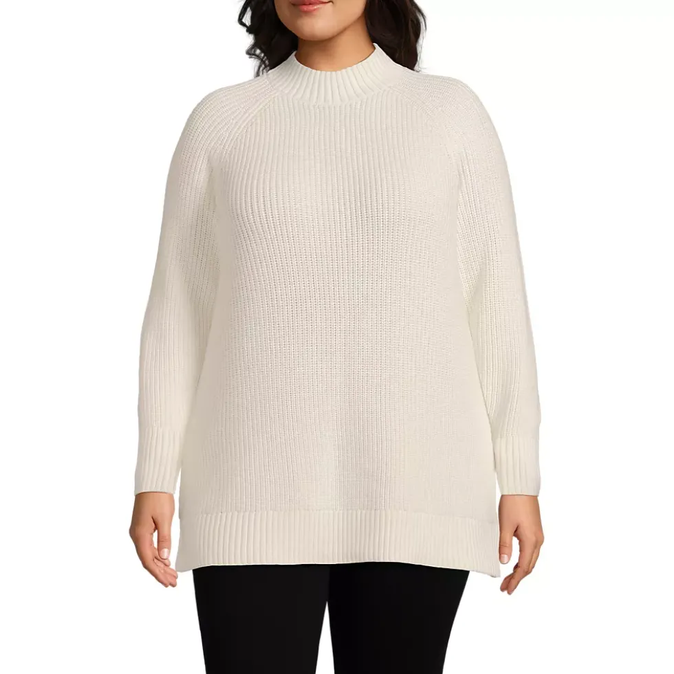 Women's Drifter Shaker Easy Fit Mock Neck Tunic Sweater