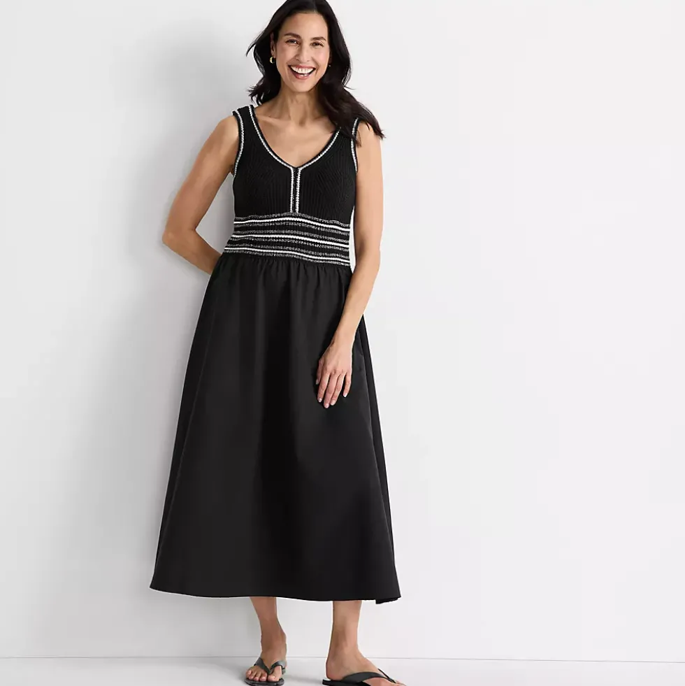 Women's Duet Vneck Sweater Dress