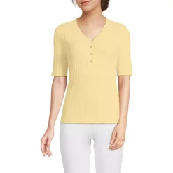 Women's Elbow Sleeve Coastal Rib Henley