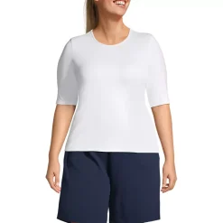 Women's Elbow Sleeve Crewneck Garden Tee- Sunshade UPF 50 Quick Dry