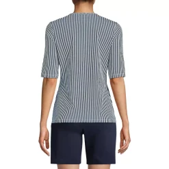 Women's Elbow Sleeve Crewneck Garden Tee- Sunshade UPF 50 Quick Dry