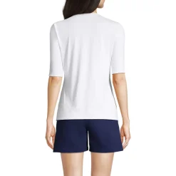 Women's Elbow Sleeve Crewneck Garden Tee- Sunshade UPF 50 Quick Dry