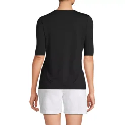 Women's Elbow Sleeve Crewneck Garden Tee- Sunshade UPF 50 Quick Dry
