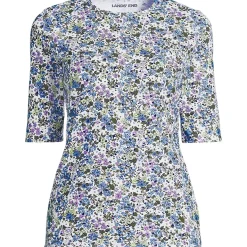 Women's Elbow Sleeve Crewneck Garden Tee- Sunshade UPF 50 Quick Dry
