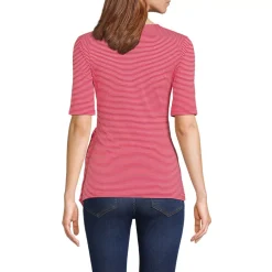 Women's Elbow Sleeve Lightweight Jersey Side Tie Blouse