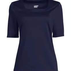 Women's Elbow Sleeve Ponte Square Neck Top
