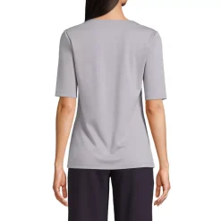 Women's Elbow Sleeve Ponte Square Neck Top