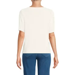 Women's Elbow Sleeve Supima Cotton Boatneck T-Shirt