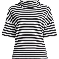 Women's Elbow Sleeve Supima Cotton Relaxed Turtleneck