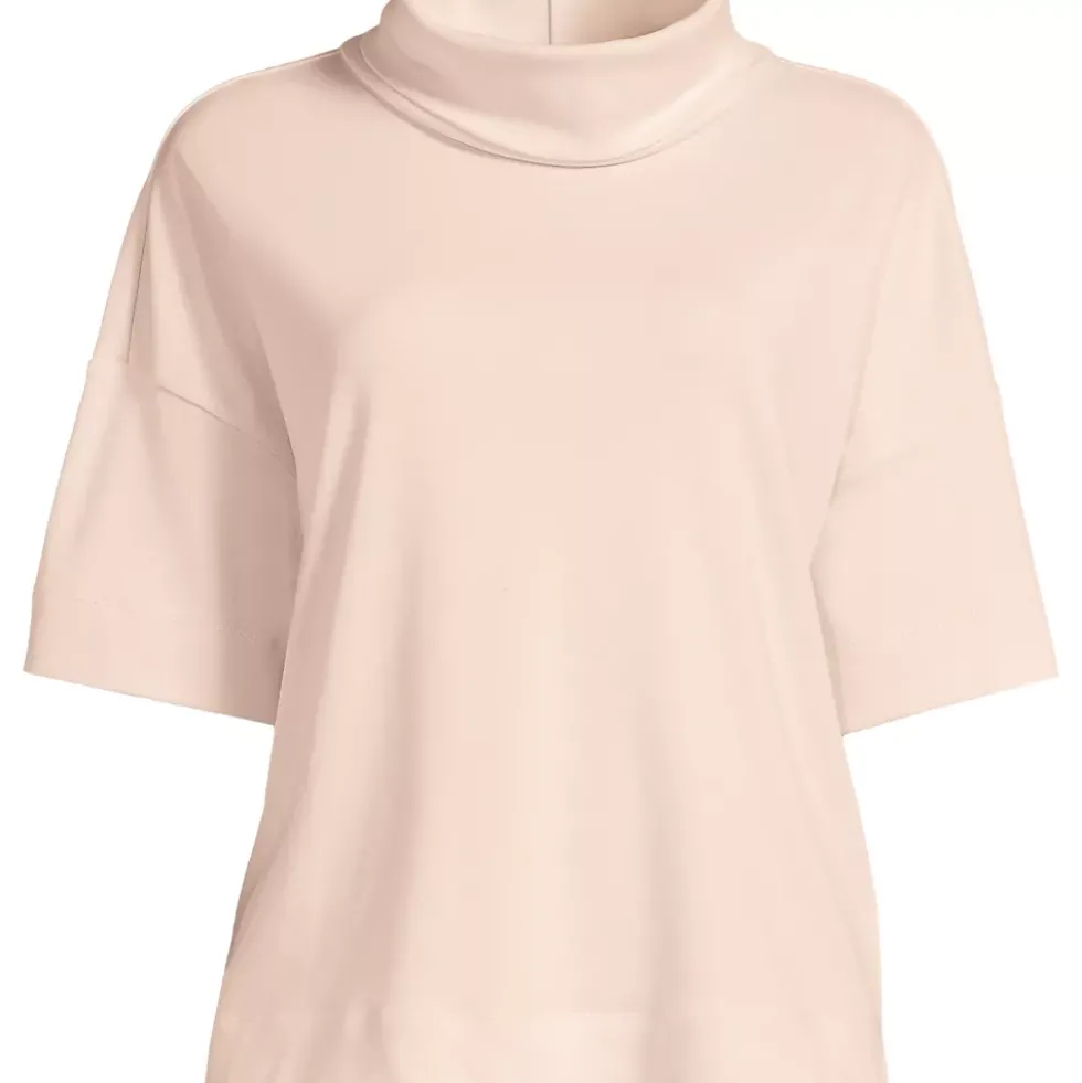 Women's Elbow Sleeve Supima Cotton Relaxed Turtleneck