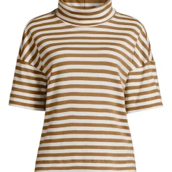 Women's Elbow Sleeve Supima Cotton Relaxed Turtleneck