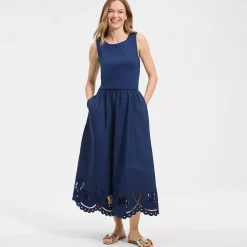 Women's Embroidered Duet Midi Dress