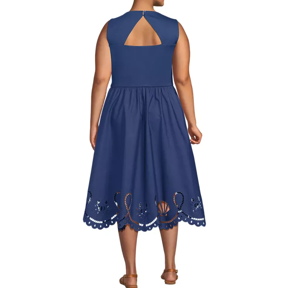 Women's Embroidered Duet Midi Dress