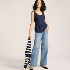 Women's Embroidered Peplum Top