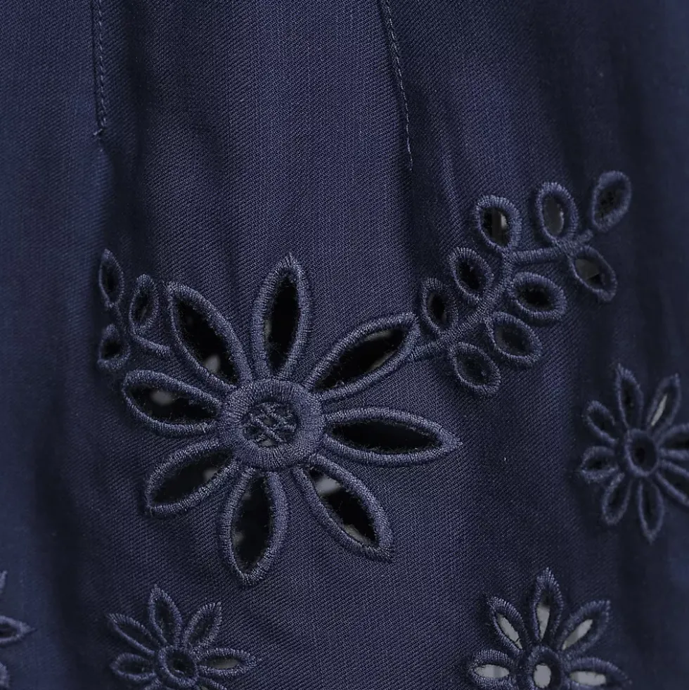Women's Embroidered Peplum Top