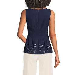 Women's Embroidered Peplum Top