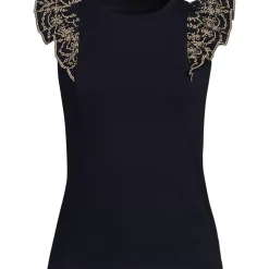 Women's Embroidered Ruffle Tank Top