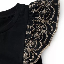 Women's Embroidered Ruffle Tank Top