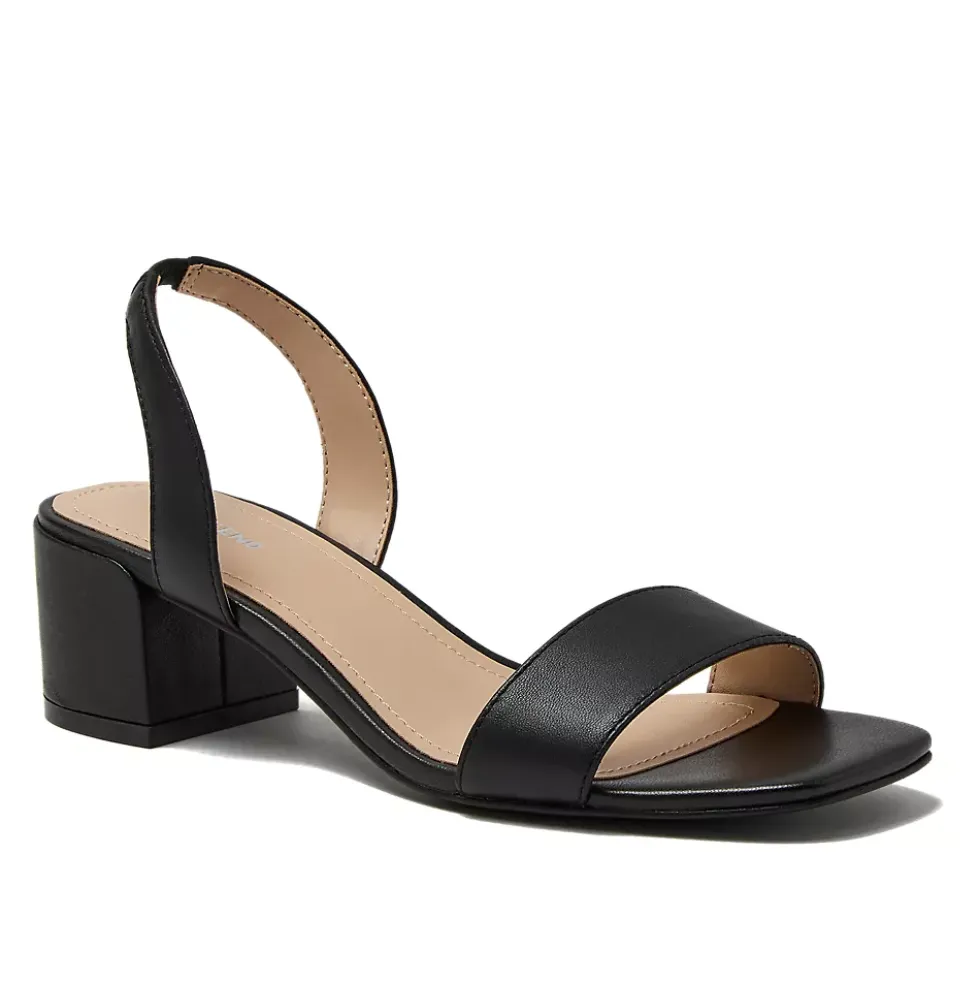 Women's Essential Leather Block Heel Sandals