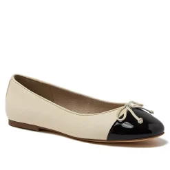 Women's Essential Leather Cap Toe Ballet Flats