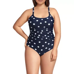 Women's Essential Tie Back Ruched One Piece Swimsuit
