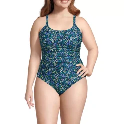 Women's Essential Tie Back Ruched One Piece Swimsuit