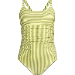 Women's Essential Tie Back Ruched One Piece Swimsuit