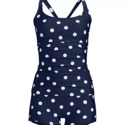Women's Essential Tie Back Ruched Tankini and Shorts Two Piece Set