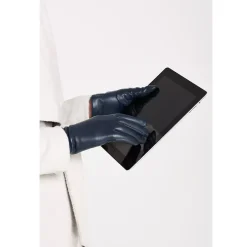Women's EZ Touch Screen Cashmere Lined Leather Gloves