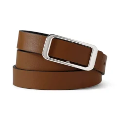 Women's Faux Leather Classic Skinny Belt Set