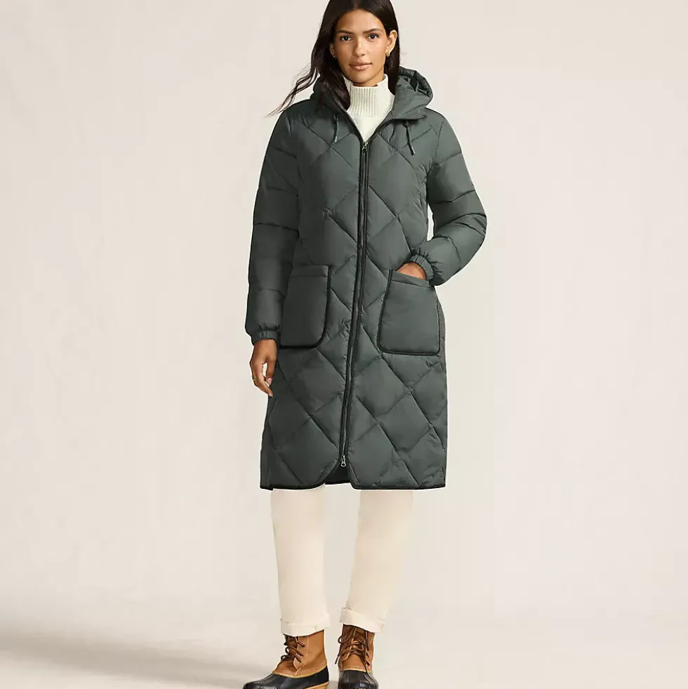 Women's FeatherFree Insulated Diamond Quilted Maxi Coat
