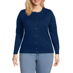 Women's Fine Gauge Cotton Cardigan Sweater