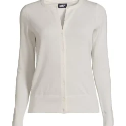 Women's Fine Gauge Cotton Cardigan Sweater