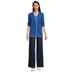 Women's Fine Gauge Cotton Cardigan and Tank Sweater Set