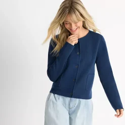 Women's Fine Gauge Cotton Milano Blazer Sweater