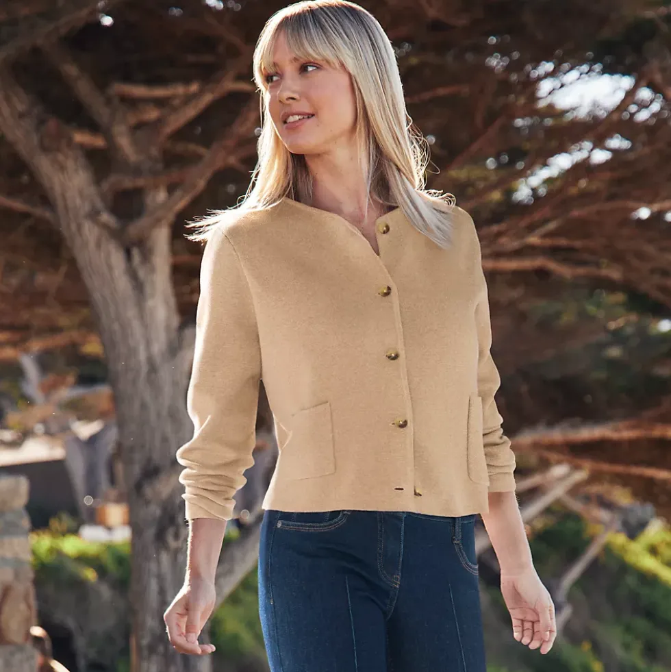 Women's Fine Gauge Cotton Milano Blazer Sweater