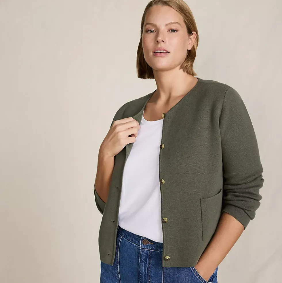 Women's Fine Gauge Cotton Milano Blazer Sweater