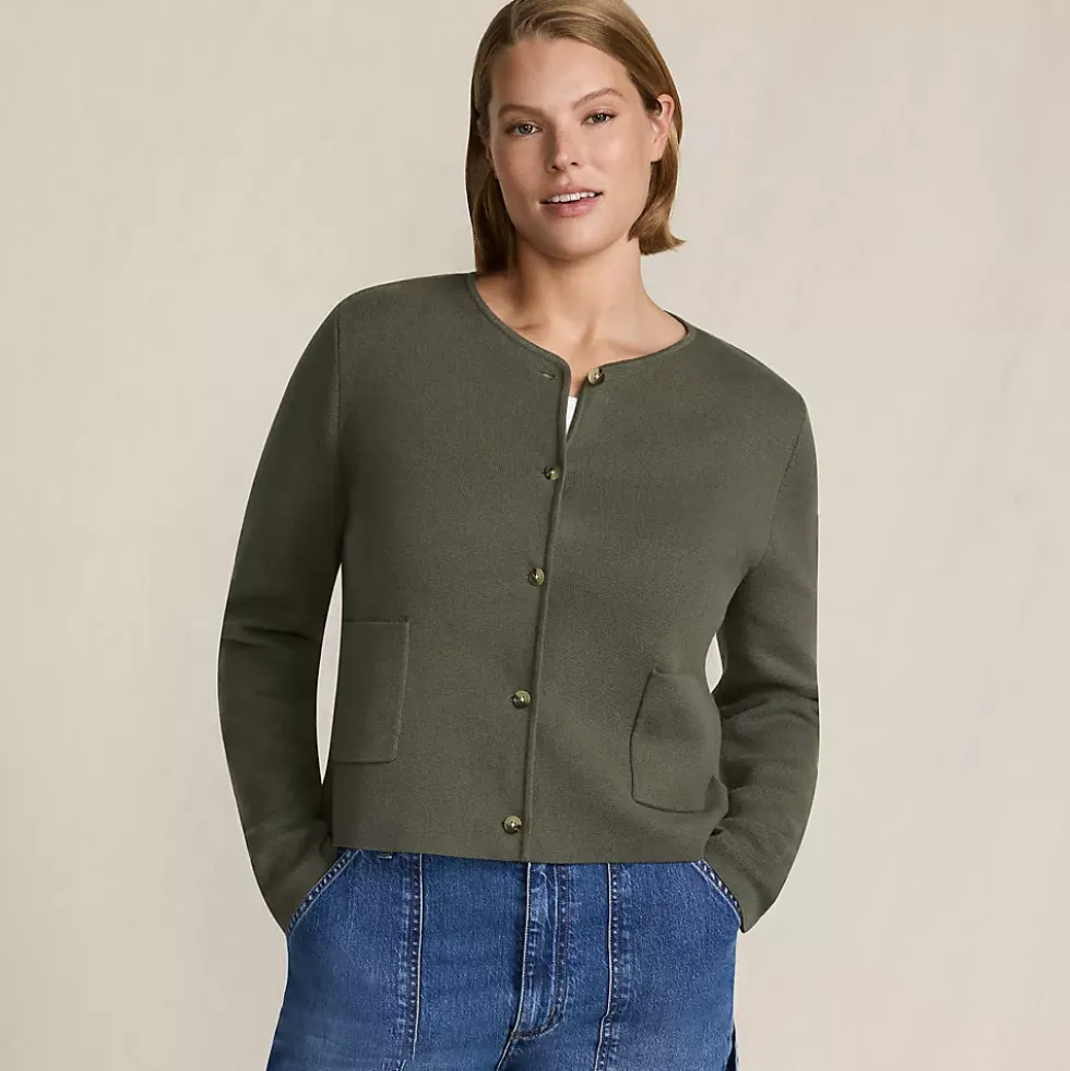 Women's Fine Gauge Cotton Milano Blazer Sweater