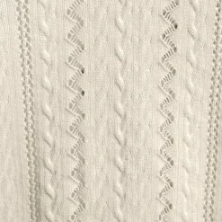 Women's Fine Gauge Cotton Pointelle Polo Sweater